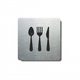Piktogram stříbrný Restaurace