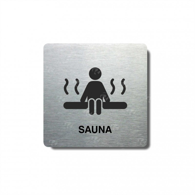 Piktogram stříbrný Sauna