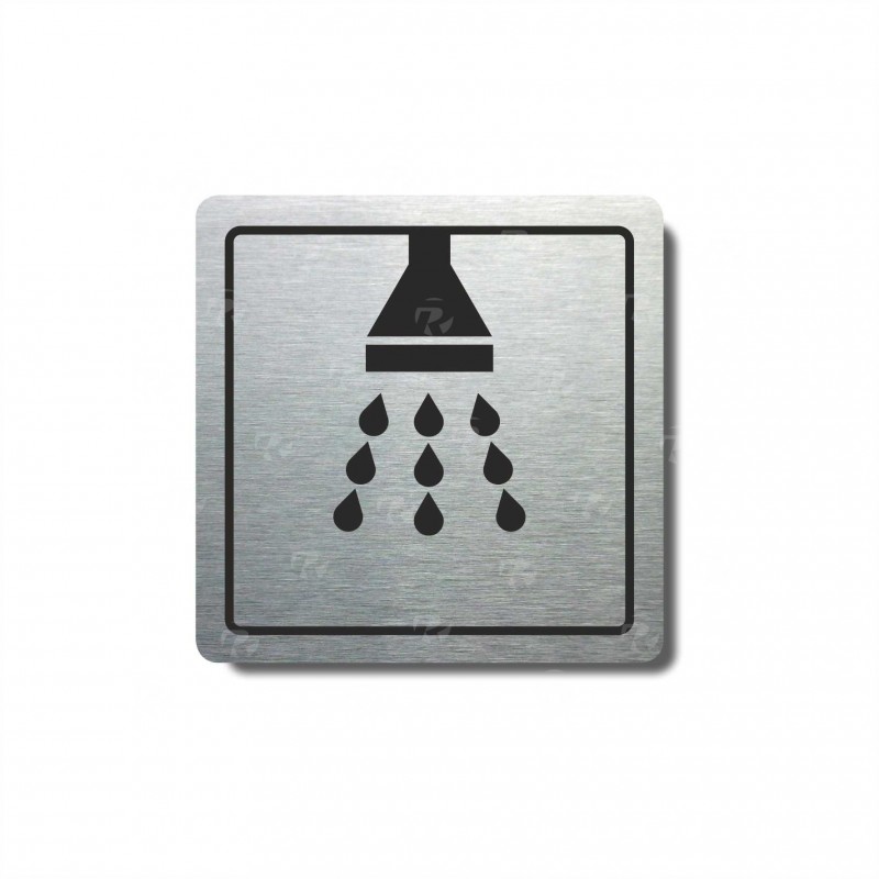 Piktogram stříbrný Sprcha