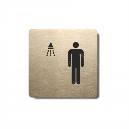 Piktogram zlatý Sprcha muži