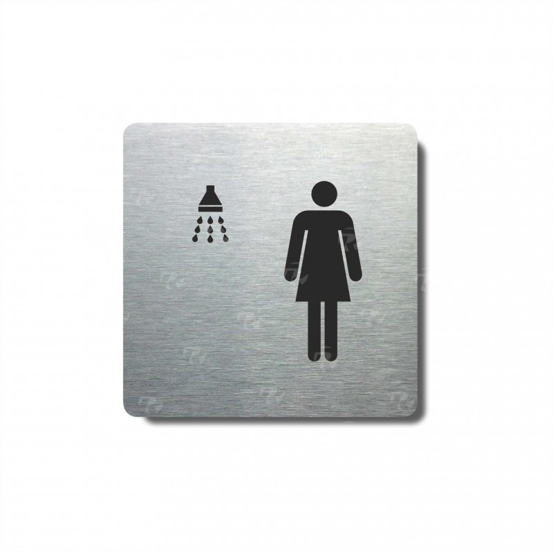 Piktogram stříbrný Sprcha ženy