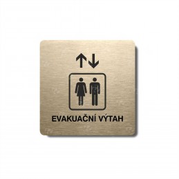 Piktogram zlatý  Evakuační výtah