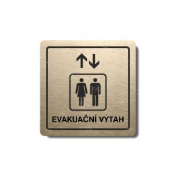 Piktogram zlatý Evakuační výtah