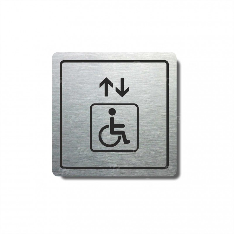 Piktogram stříbrný Výtah invalidé I.