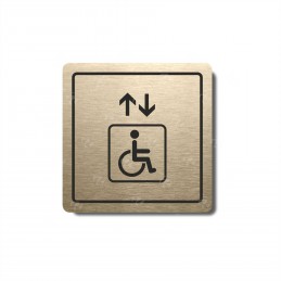 Piktogram zlatý Výtah invalidé I.