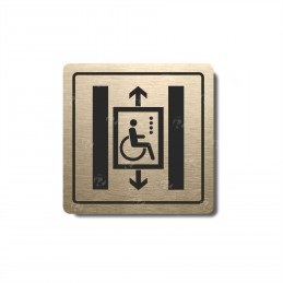 Piktogram zlatý  Výtah invalidé