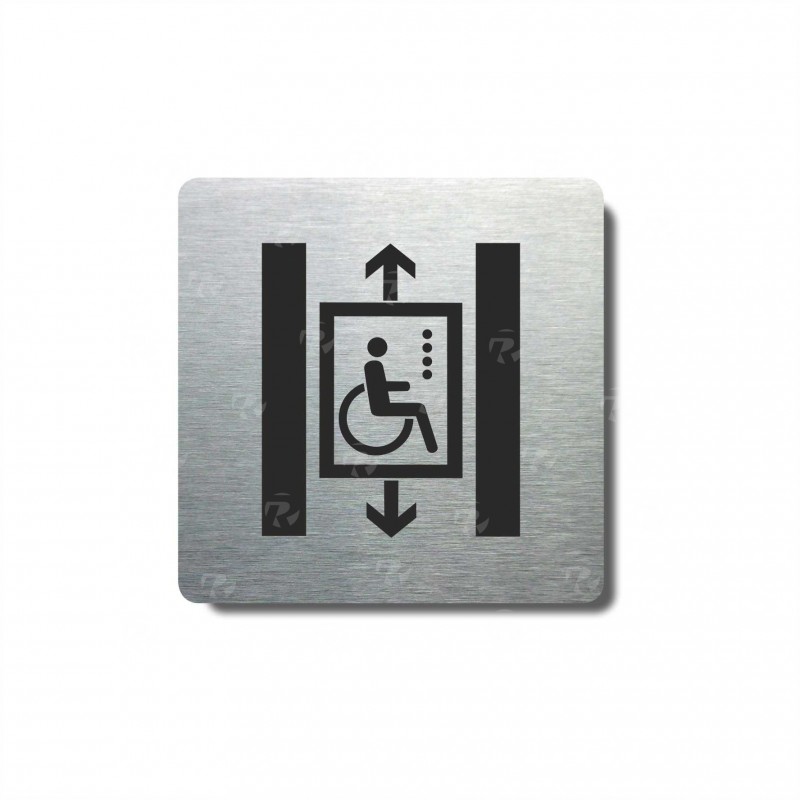 Piktogram stříbrný Výtah invalidé II.