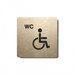Piktogram zlatý WC invalidé