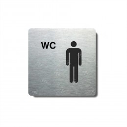 Piktogram stříbrný WC muži