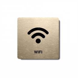 Piktogram zlatý Wifi