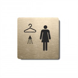 Piktogram zlatý Ženy - šatna, sprcha