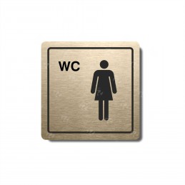 Piktogram zlatý WC ženy