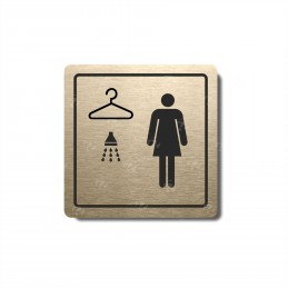 Piktogram zlatý Ženy - šatna, sprcha