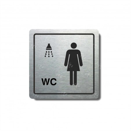 Piktogram (80x80mm) "Ženy - sprcha, WC"