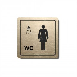 Piktogram zlatý  Ženy - sprcha, umývárka