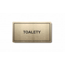 Piktogram zlatá Toalety