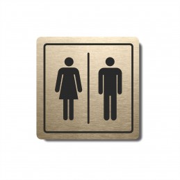 Piktogram zlatý WC ženy,muži