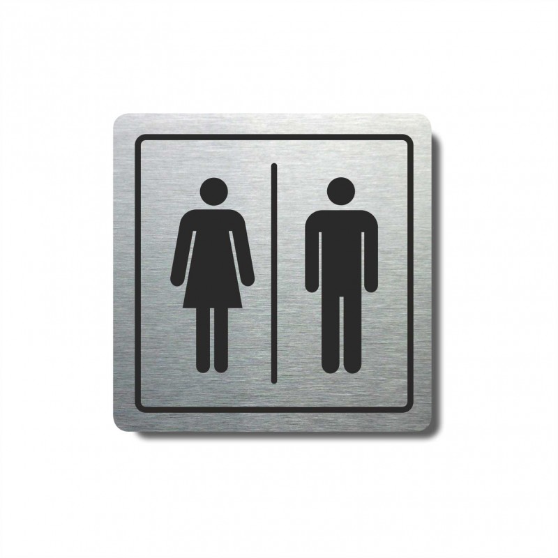 Piktogram stříbrný WC ženy,muži