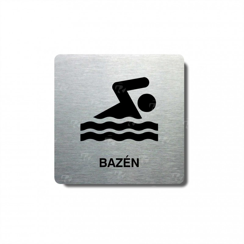 Piktogram stříbrný Bazén