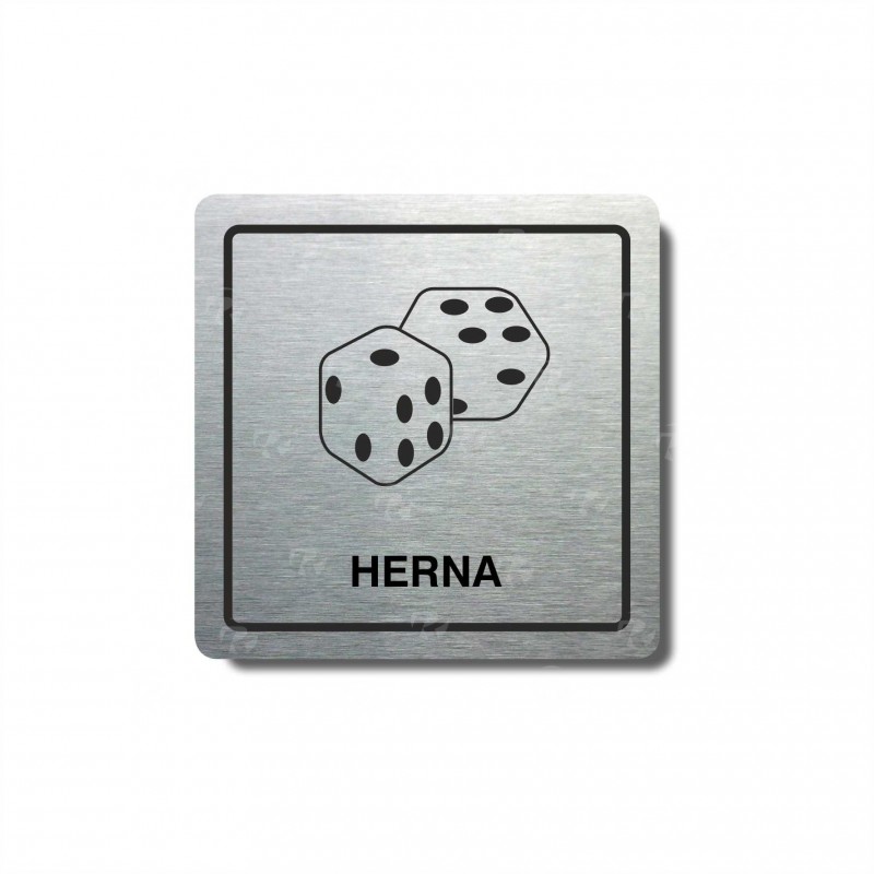 Piktogram stříbrný Herna