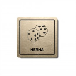 Piktogram zlatý Herna