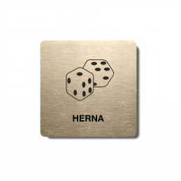 Piktogram zlatý Herna