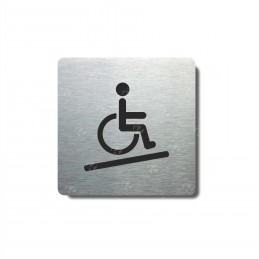 Piktogram stříbrný Invalidé nájezd