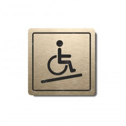 Piktogram zlatý Invalidé nájezd