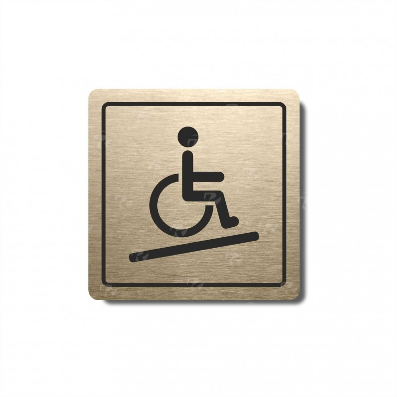 Piktogram stříbrný Invalidé nájezd