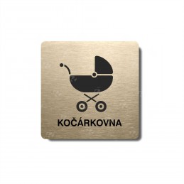 Piktogram zlatý Kočárkovna