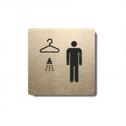 Piktogram zlatý Muži, šatna+sprchy