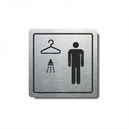 Piktogram stříbrný Muži, šatna+sprchy