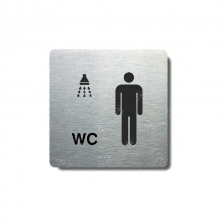 Piktogram (80x80mm) "Muži, sprcha+WC"