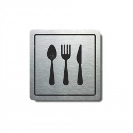 Piktogram stříbrný Restaurace